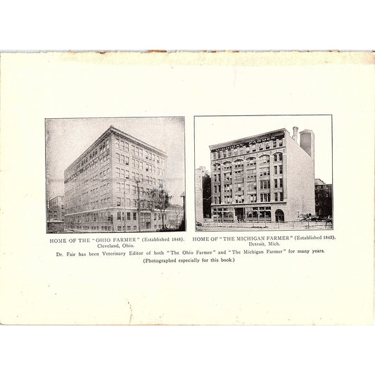 House of the Ohio & Michigan Farmer Vintage Art Print 6.5x9 V12