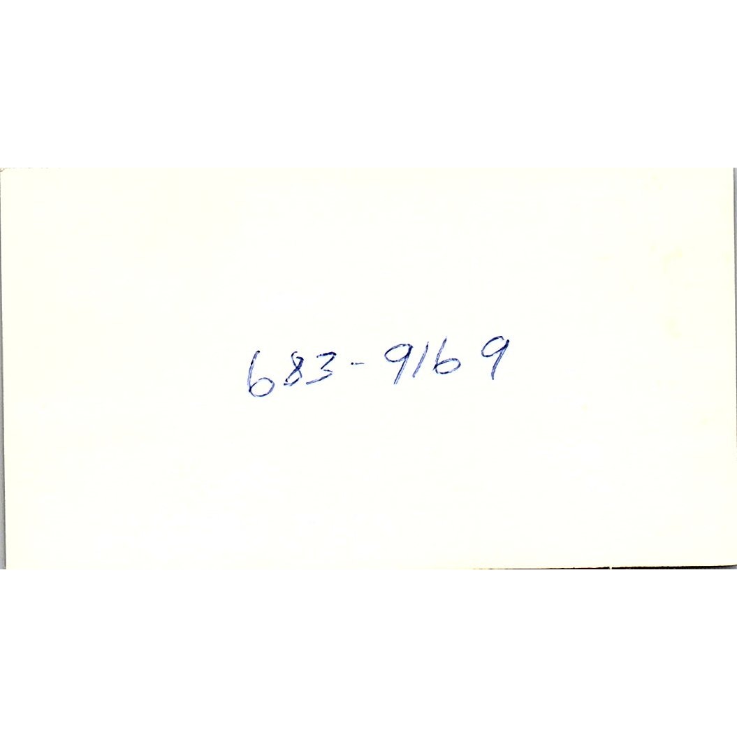 Hi-Performance Parts Wes Houston Texas Vintage Business Card SE3-B13