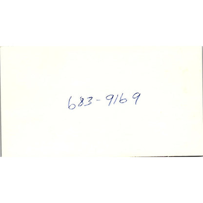 Hi-Performance Parts Wes Houston Texas Vintage Business Card SE3-B13