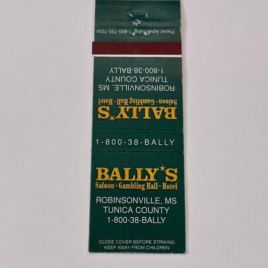 Bally's Saloon Robinsonville MS Vintage Matchbook Cover TB6-MB1-15