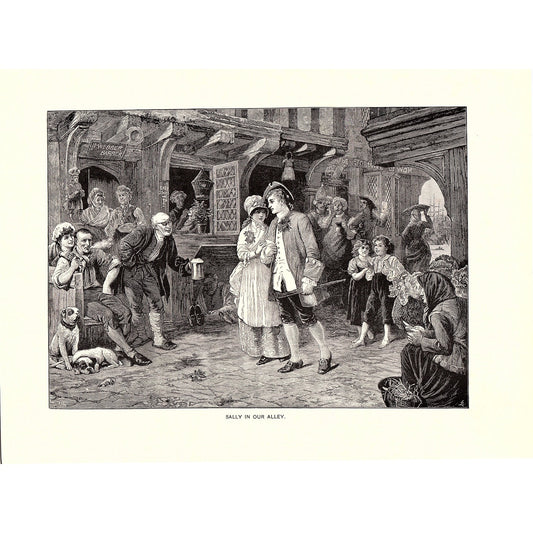 Sally in Our Alley - E.S. Kennedy Engraving Art Print 8.5x11 V10