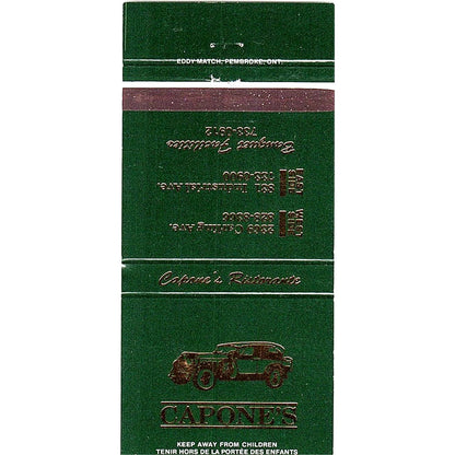 Capone's Restaurant Chicago Vintage Matchbook MM4-10