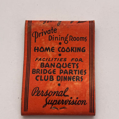 Mary Elizabeth Tea Room Englewood NJ Vintage Matchbook Cover TB8-MB-5