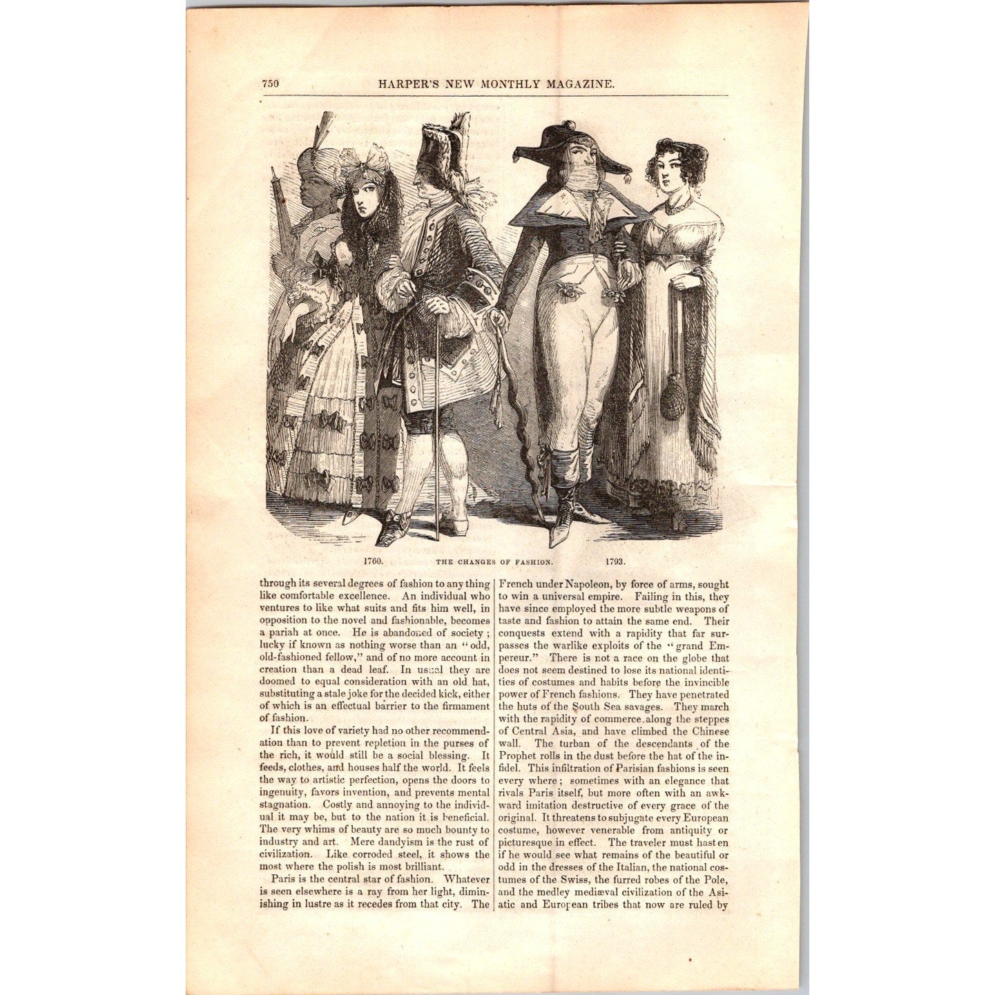 The Generations of Fashions - Ladies Fashion 7 Pages 1854 Article I19