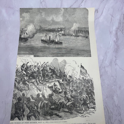 Occupation of Wrightsville PA Sketch by A. Berghaus 1890s Engraving V14-6