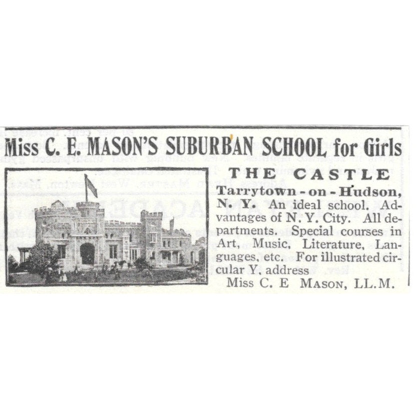 Miss C.E. Mason's Suburban School for Girls The Castle Tarrytown 1903 Ad AF7-SS5