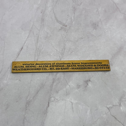 Weatherguard Co Harrisburg PA Wooden Advertising Ruler SB7