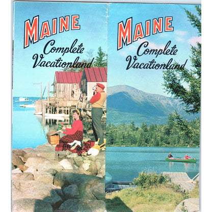 Vintage Maine Complete Vacationland Fold Out Brochure TF4-B3