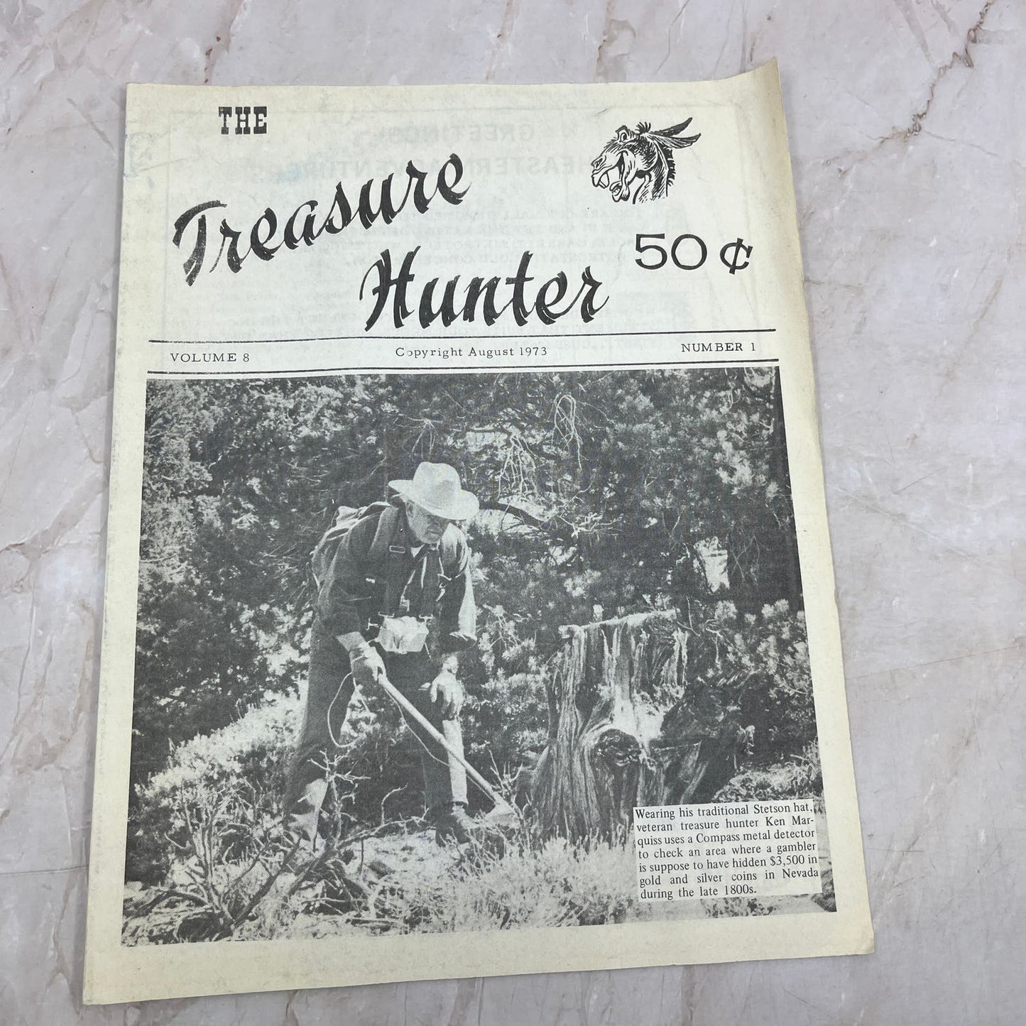 1973 Aug- The Treasure Hunter Newsletter - Ken Marquiss Metal Detectors M18
