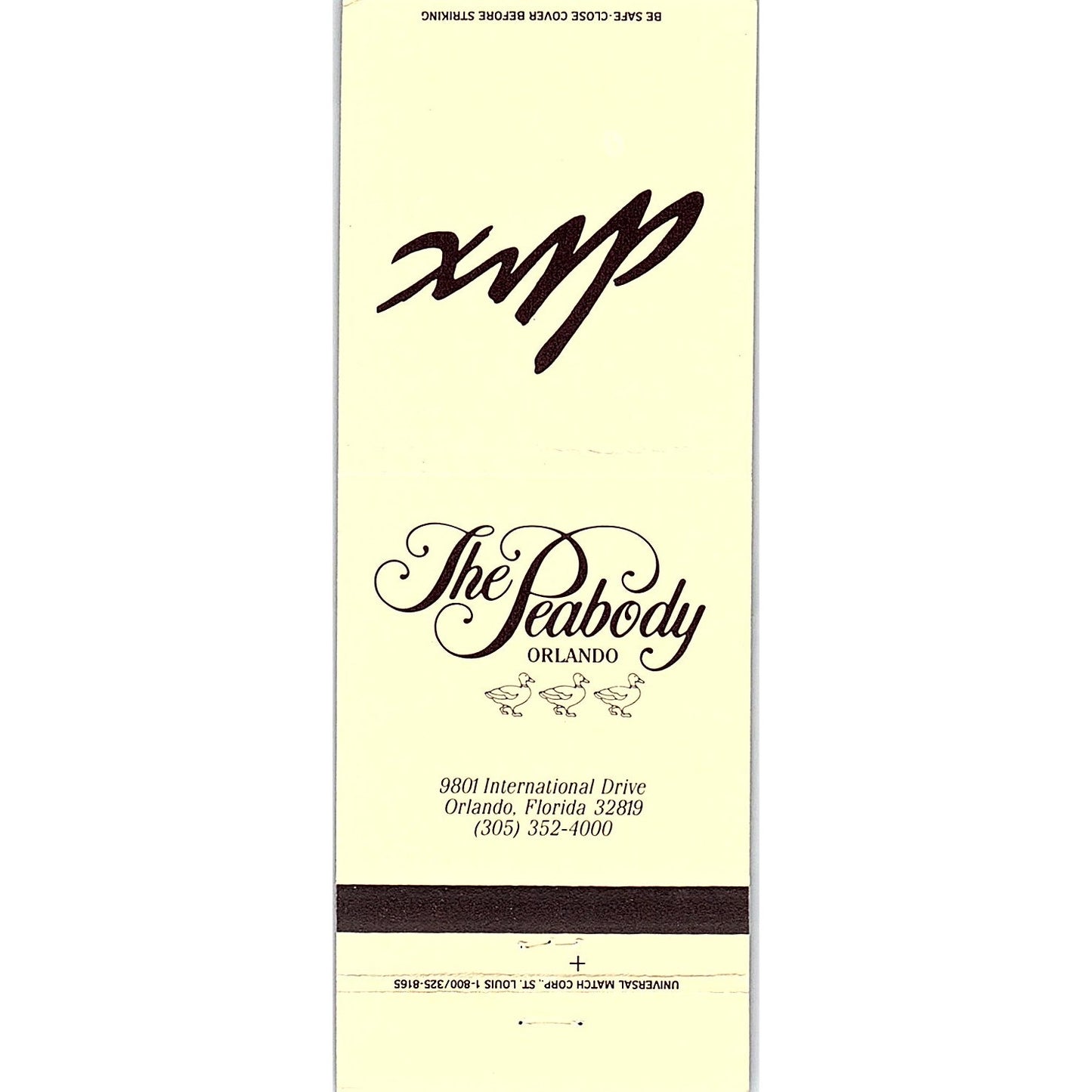 The Peabody Orlando Florida Vintage Matchbook TB6-MB2-7