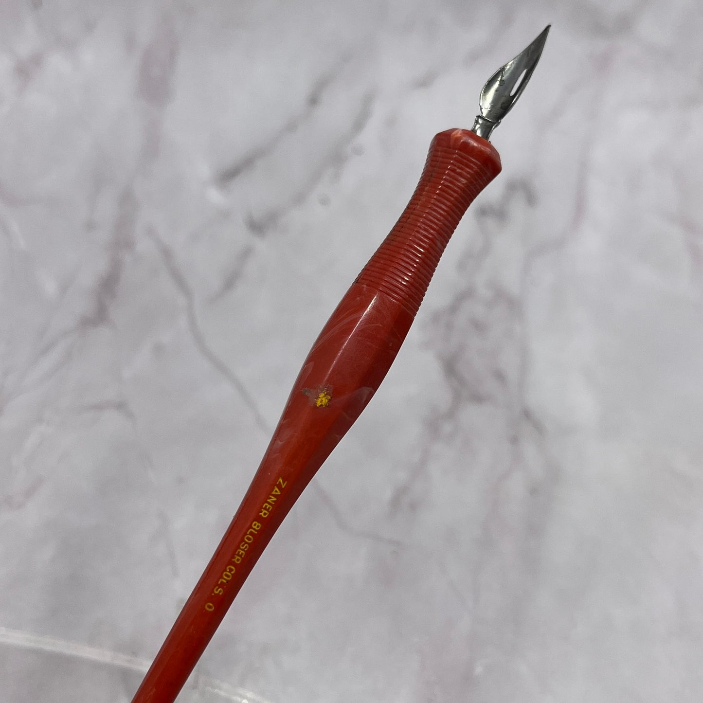 Marbled Bakelite Zaner Bloser Vintage Fountain Dip Pen w/ Nib TC5-DP-2