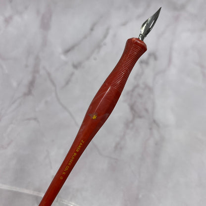 Marbled Bakelite Zaner Bloser Vintage Fountain Dip Pen w/ Nib TC5-DP-2