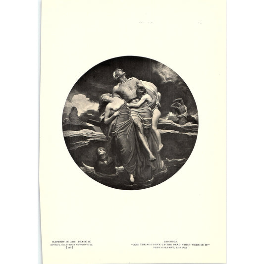 And The Sea Gave Up The Dead Which Were In It - Leighton - 1908 Art Print AF5-4