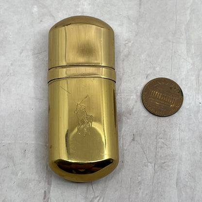 Vintage Ralph Lauren Gold Tone Pocket Perfume Cologne Decanter SF4