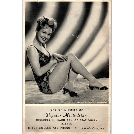 Vintage Virginia Mayo Promo Photo Inter-Collegiate Press Kansas City MO D18