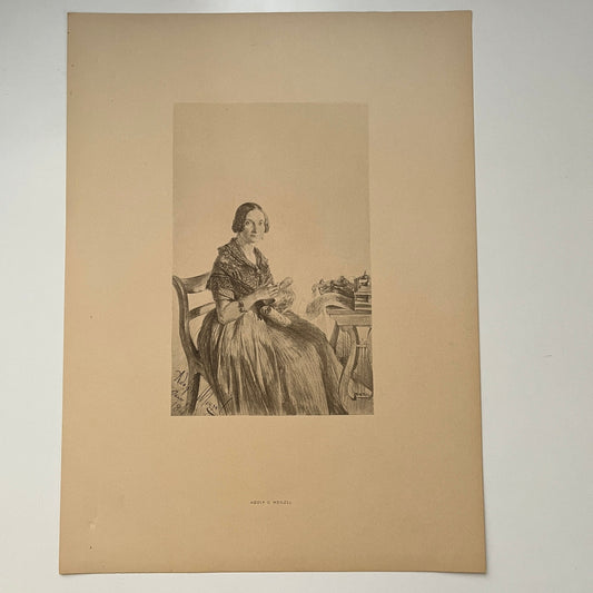 Frau Pauline Martini Aus Jauer - Adolf von Menzel - 1936 Art Print V37-2