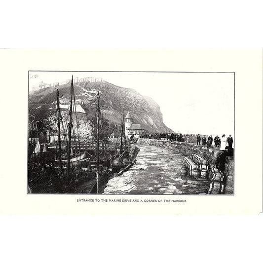 Entrance to the Marine Drive, Corner of \ Harbour Scarborough c1910 Photo AF3-8