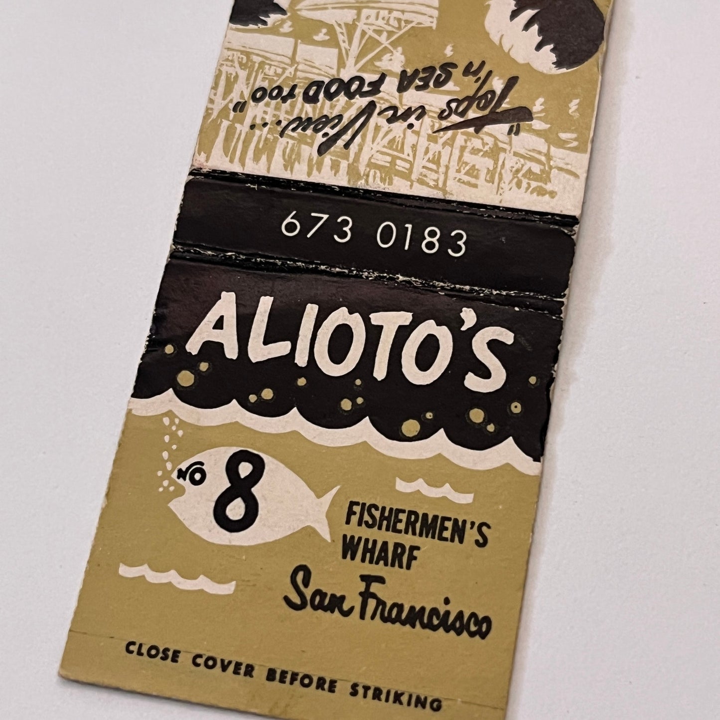 Alioto's Fisherman's Wharf San Francisco Vintage Matchbook Cover TB6-MB1-15