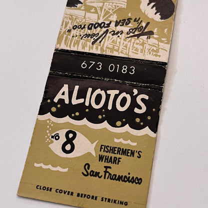 Alioto's Fisherman's Wharf San Francisco Vintage Matchbook Cover TB6-MB1-15