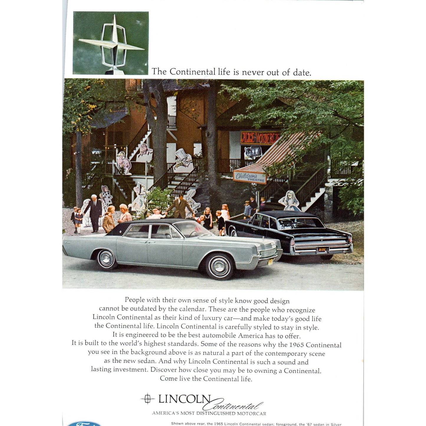 1967 Lincoln Continental Gray Automobile Car - Vintage Magazine Ad D20