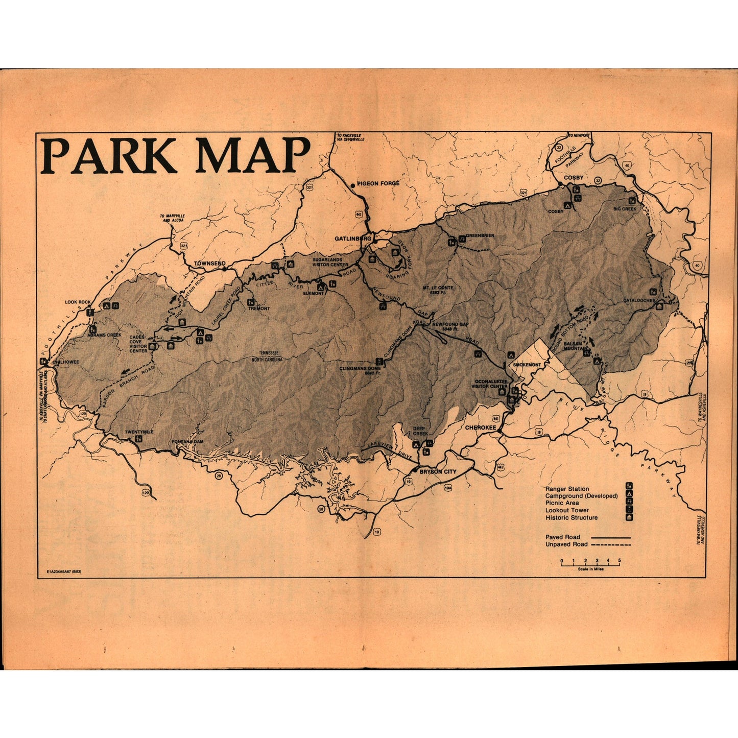 1985 Fall Smokies Guide Great Smoky Mountains National Park Newspaper V1-1