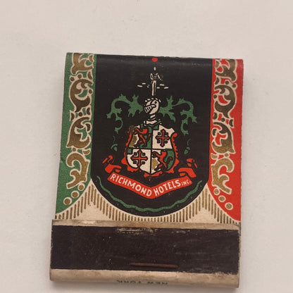Richmond Hotels John Marshall Wm Bird VA Vintage Matchbook Cover TB8-MB2-4