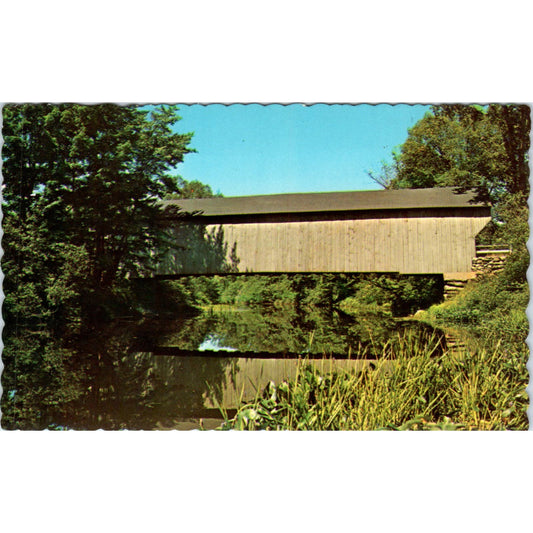 Corbin Bridge North Newport NH Sugar River Covered Bridge Postcard PC3