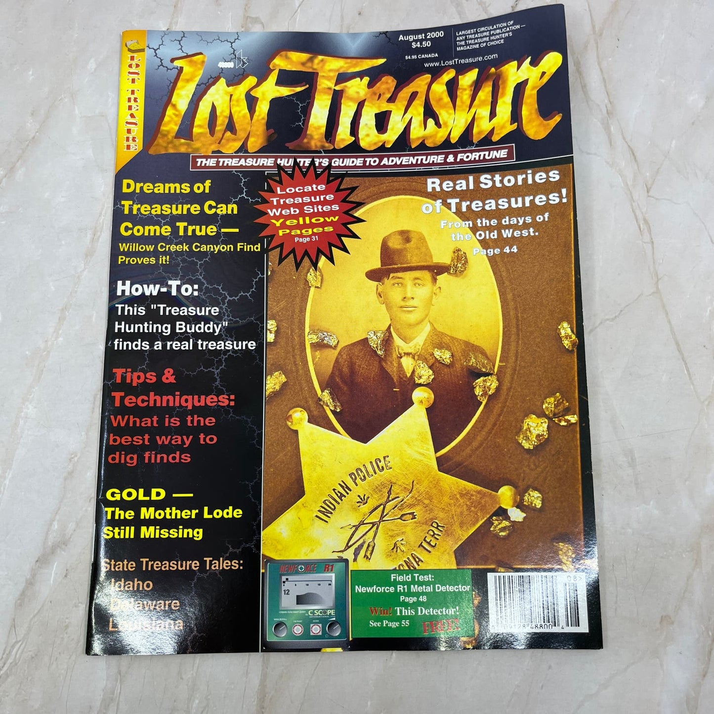 2000 August - Lost Treasure Magazine - Treasure Hunting Gold Prospecting M14