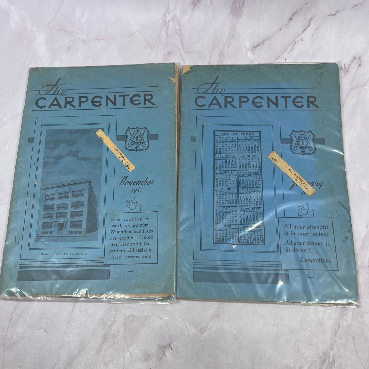 1930s The Carpenter Magazine Lot of 14 Issues L1-6
