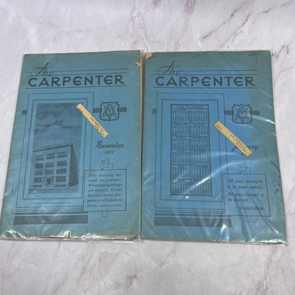 1930s The Carpenter Magazine Lot of 14 Issues L1-6