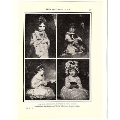The Strawberry Girl Miss Bowles Age of Innocence Sir Joshua Reynolds Art 6x9 V17