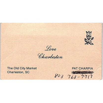 Love Charleston, The Old Market Charleston, SC Vintage Business Card SF3-B8