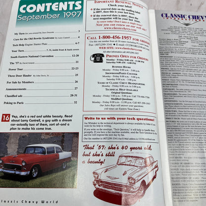 Larry Cantrell Sedan - '55, '56, '57 Classic Chevy World Magazine - Sep 1997 M30