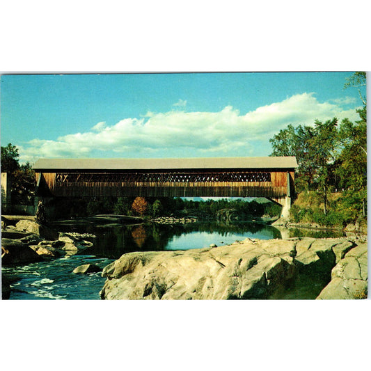 Old Lattice Bridge Pemigewassett Woodstock NH Covered Bridge Postcard PC11