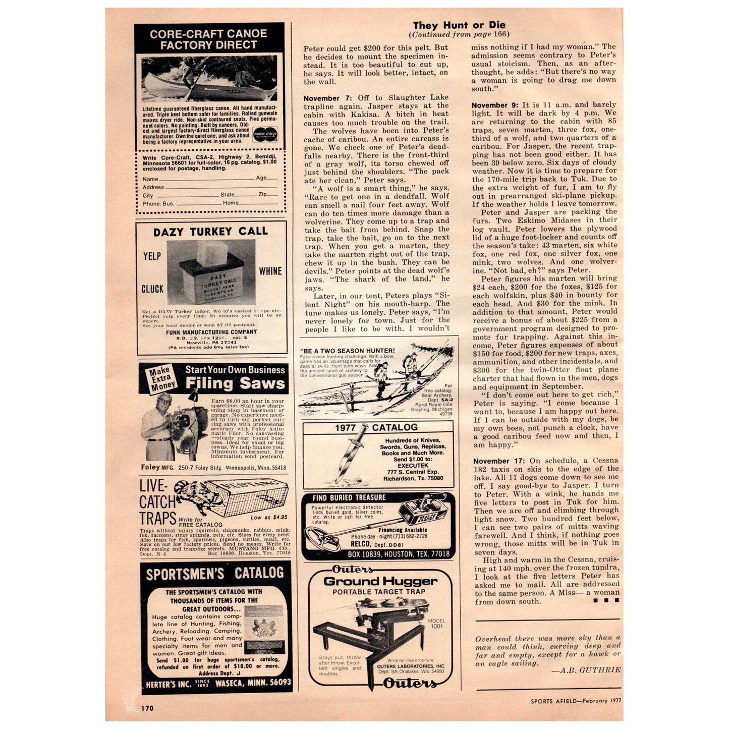 Remington Nylon 66 Jim Catfish Hunter 1977 Ad D25