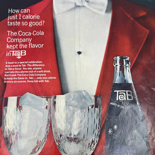Tab Cola The Coca-Cola Company 10x13 Magazine Advertisement FL6-7