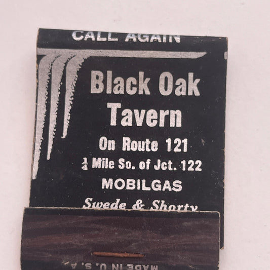 Black Oak Tavern On Route 121 Swede & Shorty Vintage Matchbook Cover TB8-MB2-9