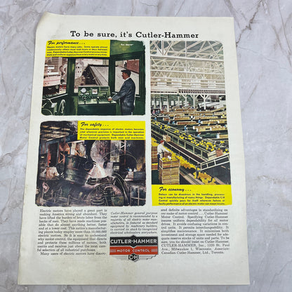 Cutler-Hammer Motor Control Milwaukee WI 1951 Magazine Ad FL6-10