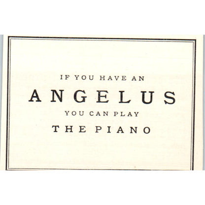 Angelus Pianos c1905 Victorian Ad AE9-MA12