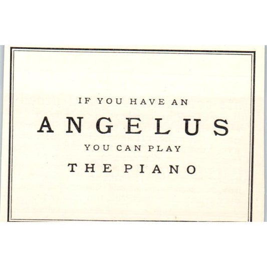 Angelus Pianos c1905 Victorian Ad AE9-MA12