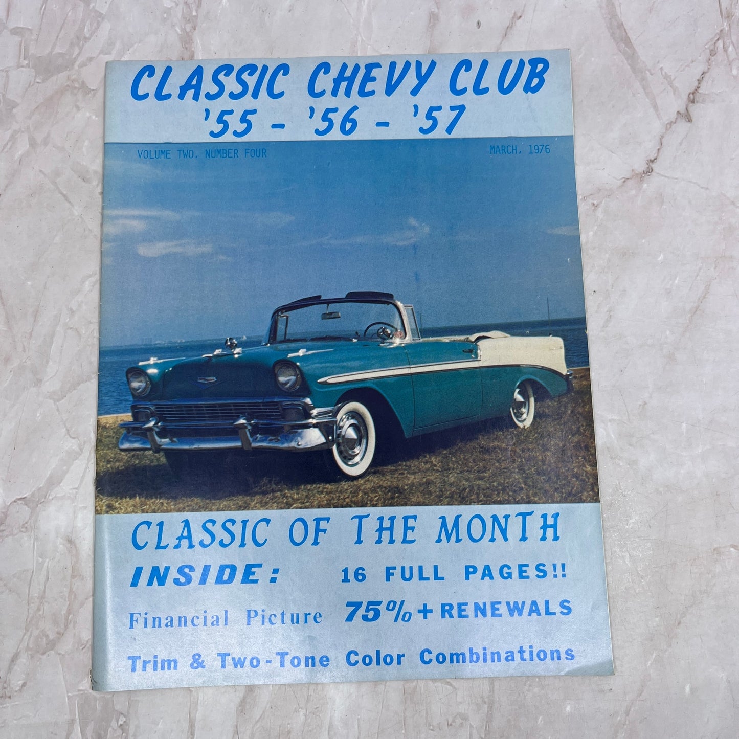 Two-Tone Combinations - '55, '56, '57 Classic Chevy World Magazine Mar 1976 M29
