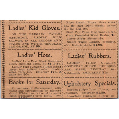 J. Samuels & Co Ladies Shoes Hartford 1901 Newspaper Ad AD8-H2