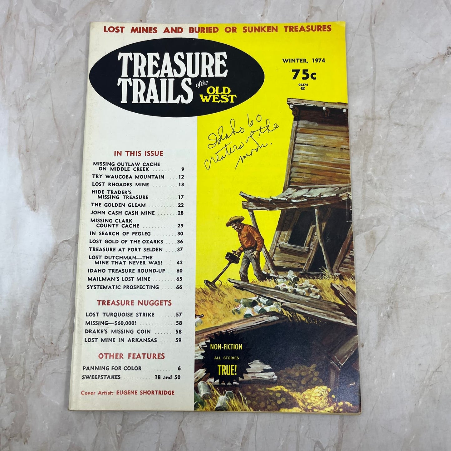 1974 Winter - Treasure Trails of the Old West Magazine John Cash Mine M20