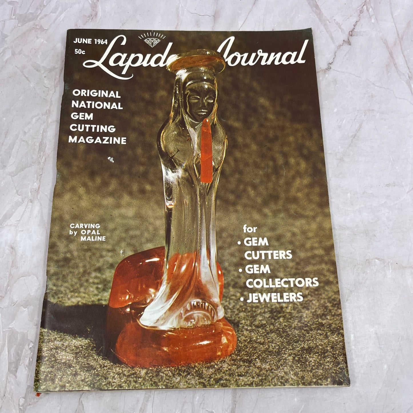 Carving by Opal Maline - Lapidary Journal Magazine - Jun 1964 M25