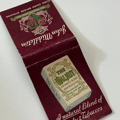 John Middleton The Walnut Aromatic Blend Tobacco Matchbook Cover TB6-MB1-13
