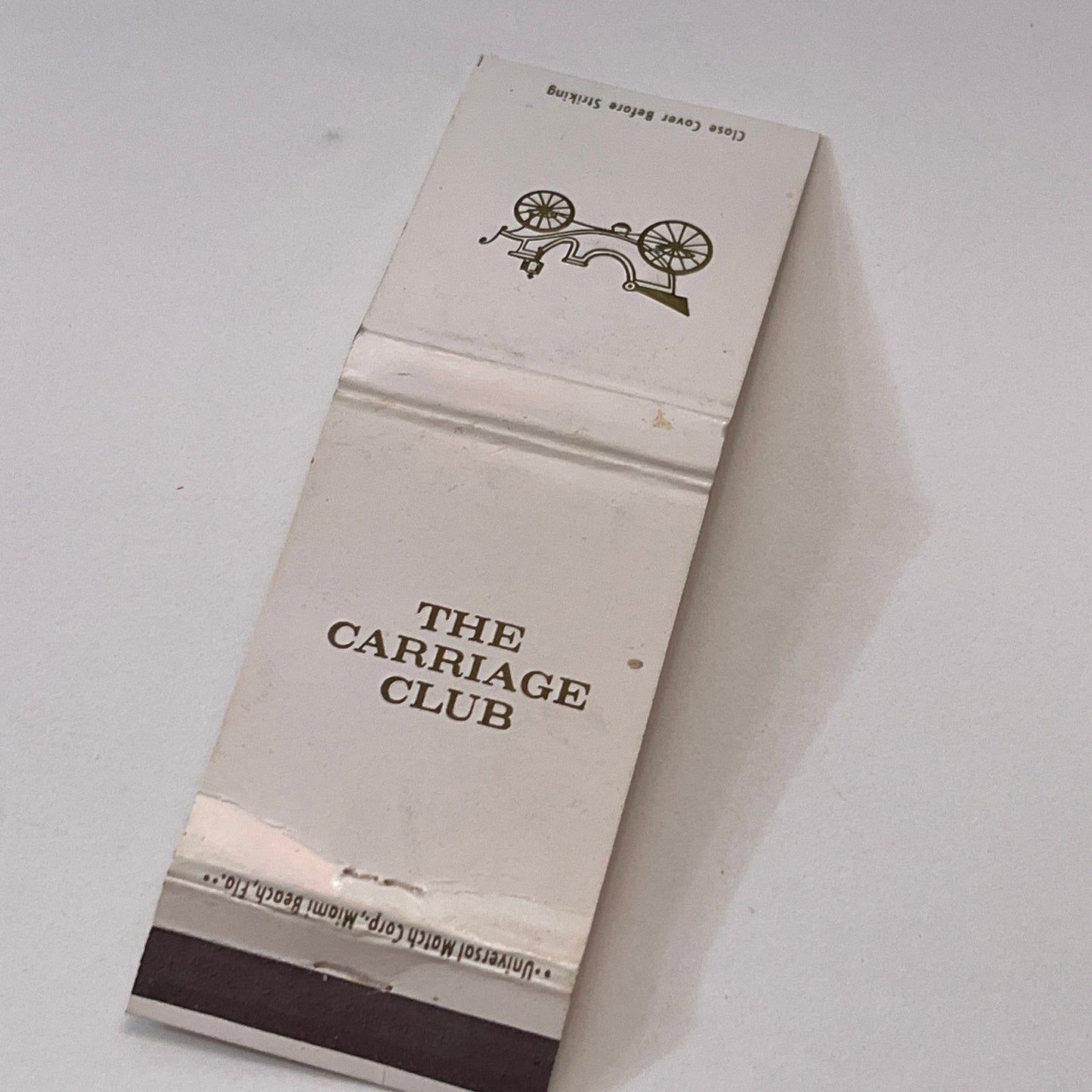 The Carriage Club Vintage Matchbook Cover TB6-MB1-11