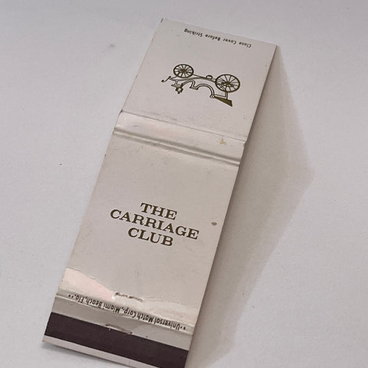 The Carriage Club Vintage Matchbook Cover TB6-MB1-11