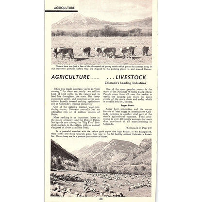 Great Sand Dunes National Monument Alamosa CO 1958 Ad AG1-8