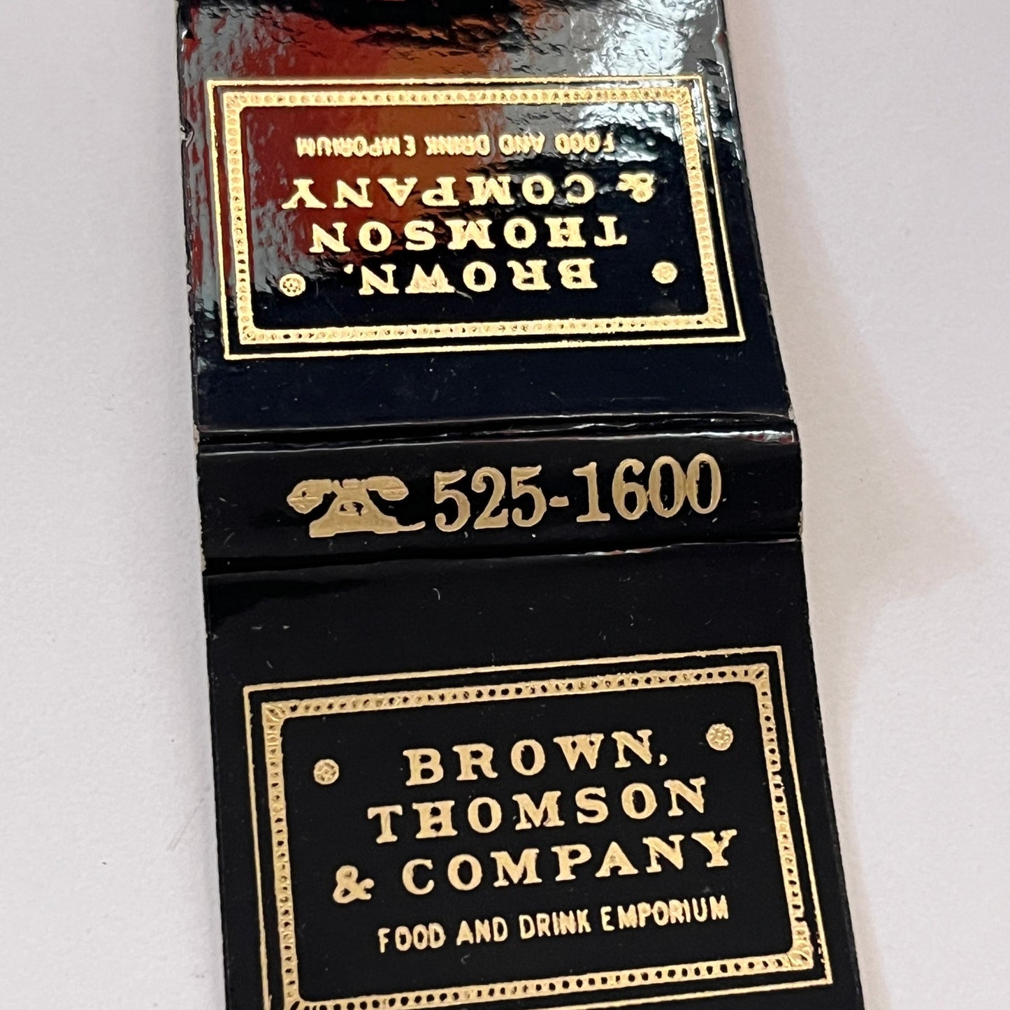Brown, Thompson & Company Food and Drink Emporium Matchbook Cover TB6-MB1-11