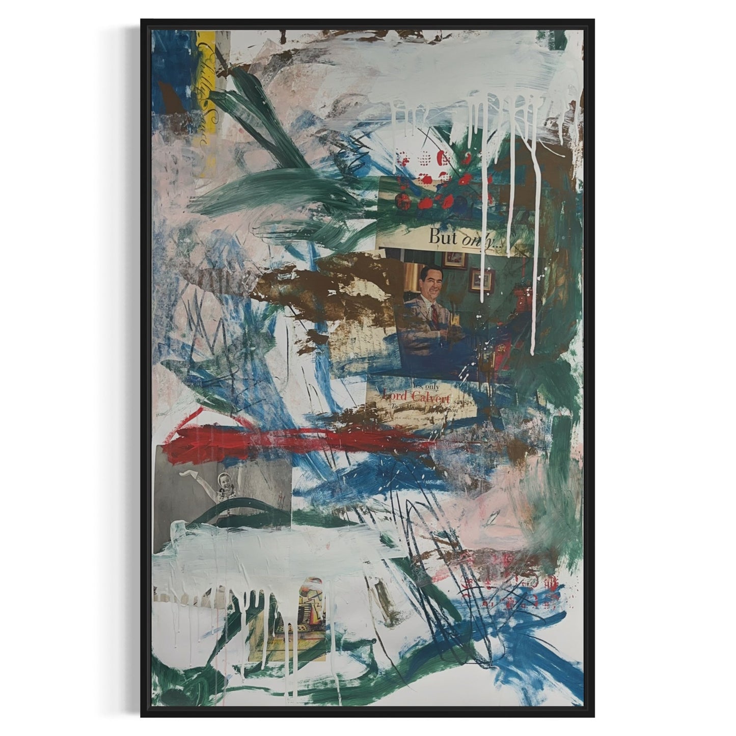 Original Mixed Media Abstract Modern Art Painting 24x36 "But Only..." Signed